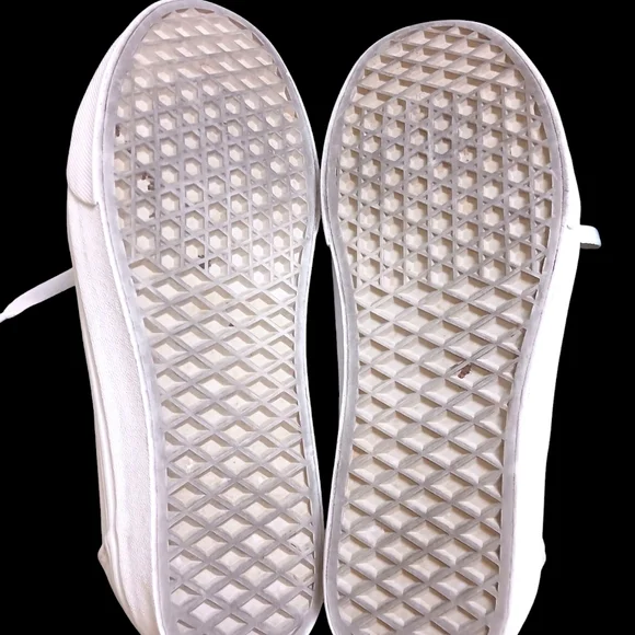 VANS Mens White Old Skool Canvas Shoes- Size US Men 7.5/Women 9 - Picture 14 of 14